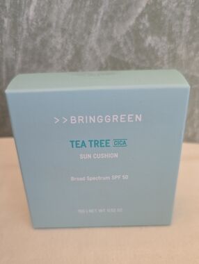 Bring Green Tea Tree Sun Cushion SPF 50 Korean Mineral Subscreen For Face New